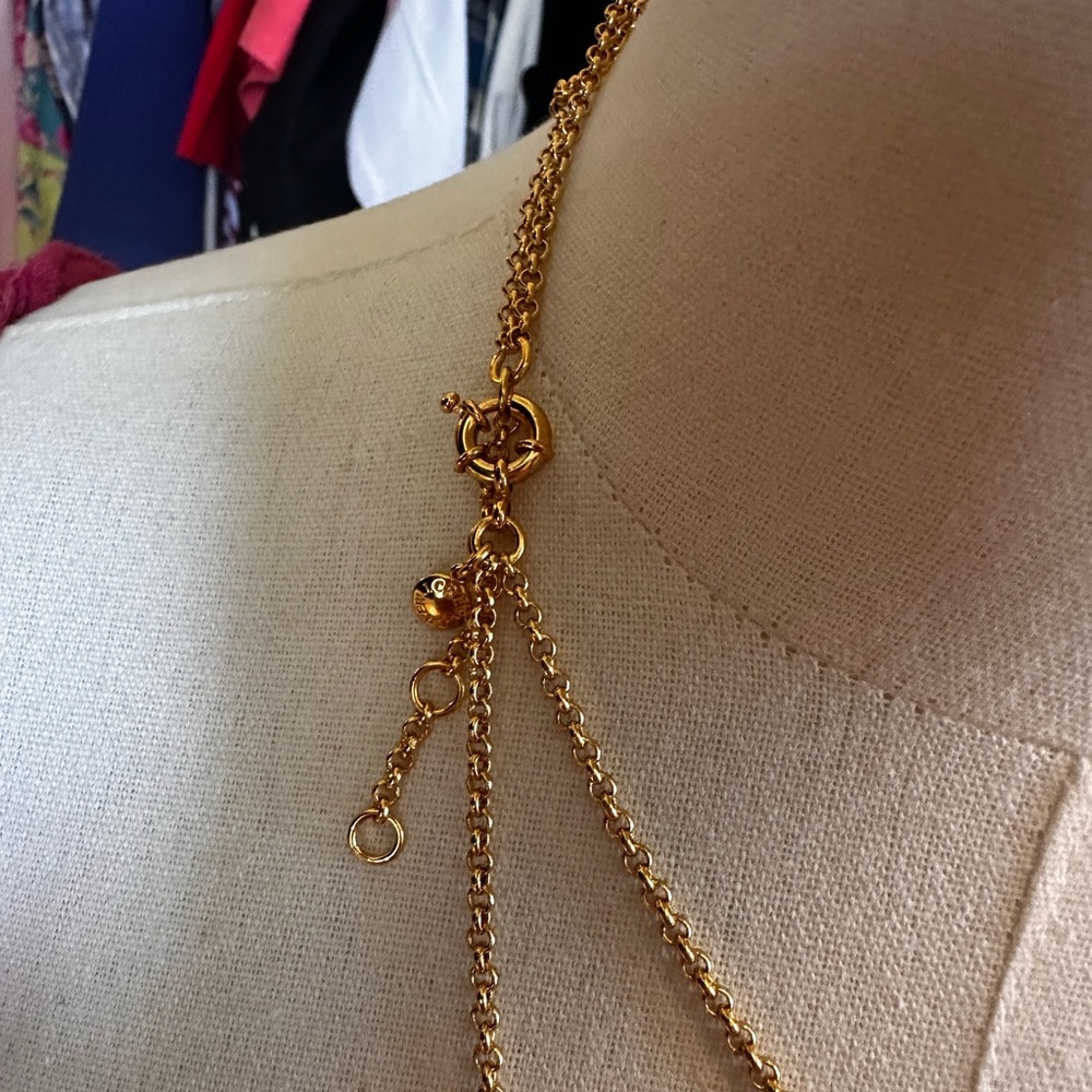 J. Crew Gold NWOT Layered Locket Charm Necklace - Picture 4 of 6